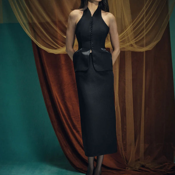 Moulage Midi Skirt & Silhouette Blouse