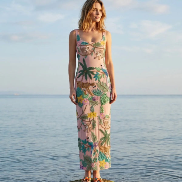 Tropica Pink Maxi Dress