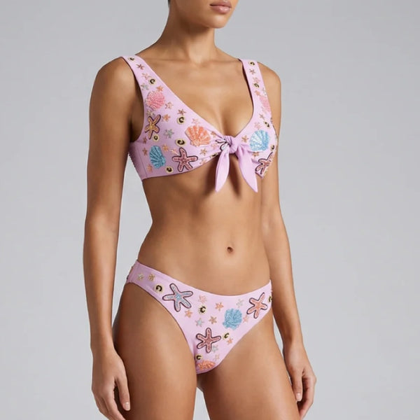 Orla Tie In The Middle Bikini - Lilac
