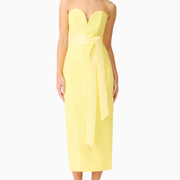 Cara Sweetheart Strapless Gown - Yellow