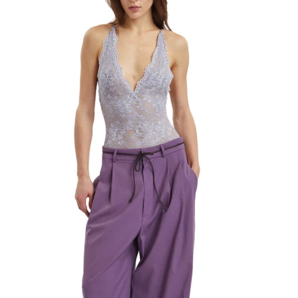 Fran Lace Bodysuit in Light Purple