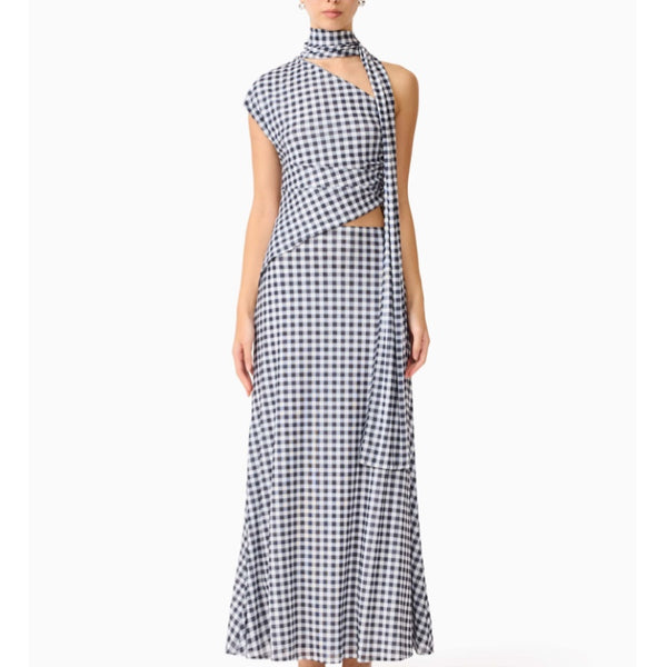 Siane Maxi Dress in Black & White