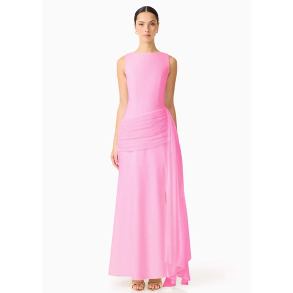 Amelina Sash Gown in Pink