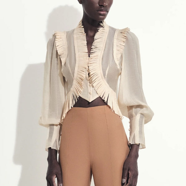 Blusa Franja Atelie (Beige Shirt)