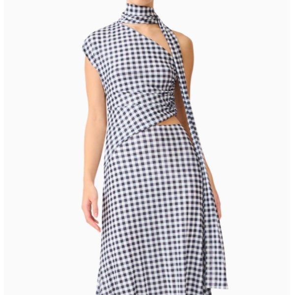 Siane Maxi Dress in Black & White