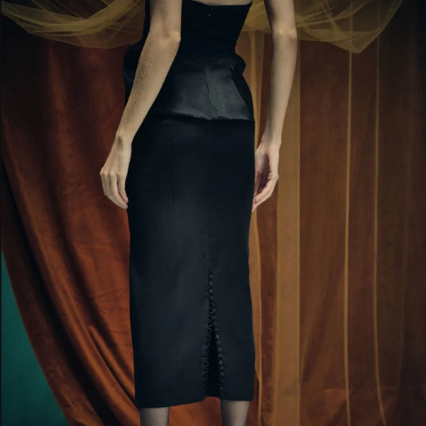 Moulage Midi Skirt & Silhouette Blouse