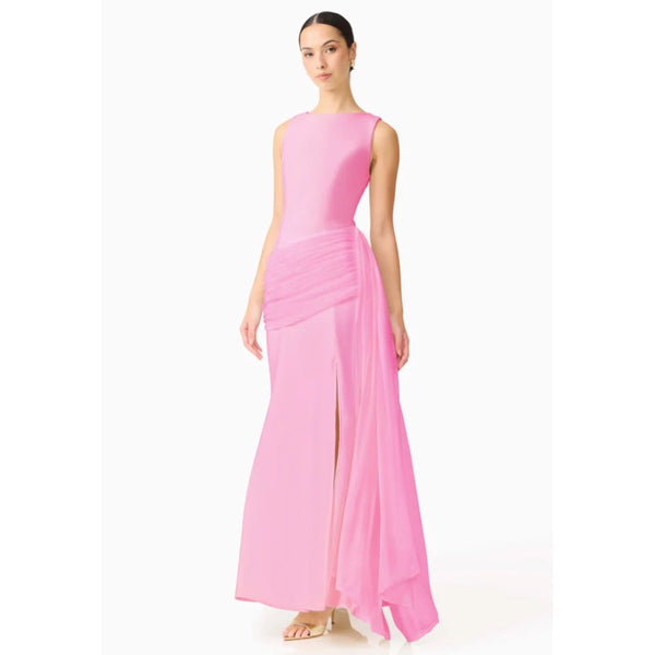 Amelina Sash Gown in Pink