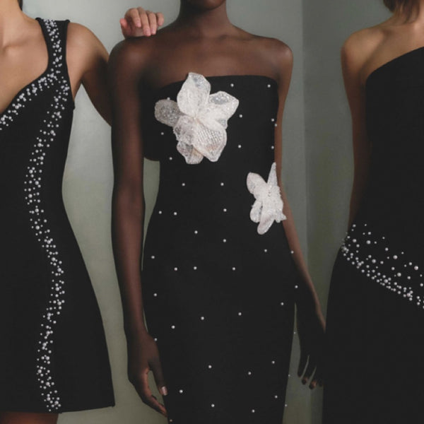 Natasia Pearl Maxi Dress