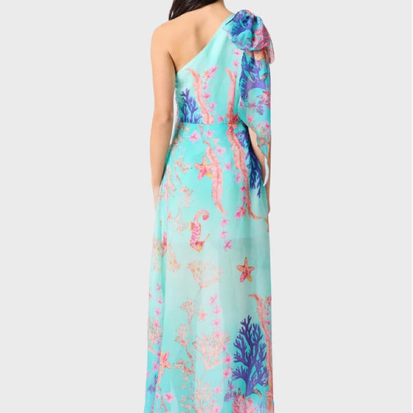 Coral Asymmetrical Gown