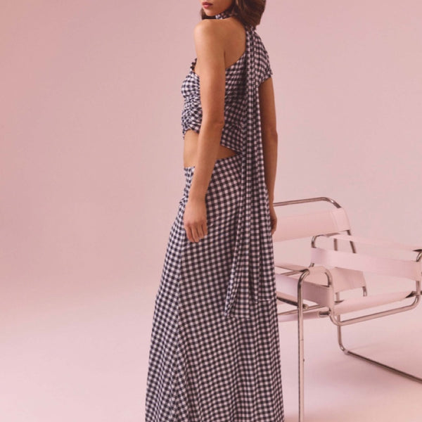 Siane Maxi Dress in Black & White