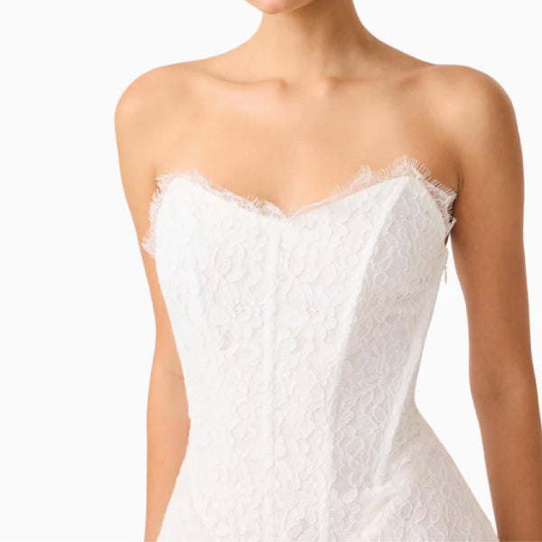 Clarisse Tulip Mini Dress in White