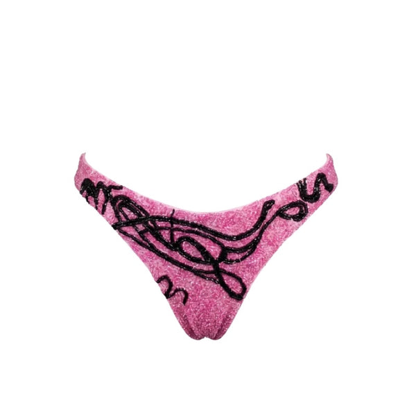 Oceanus x Barbara Hulanicki Serpentina Pink Hand-Beaded