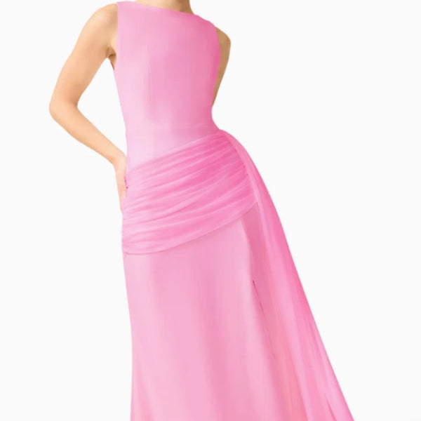 Amelina Sash Gown in Pink