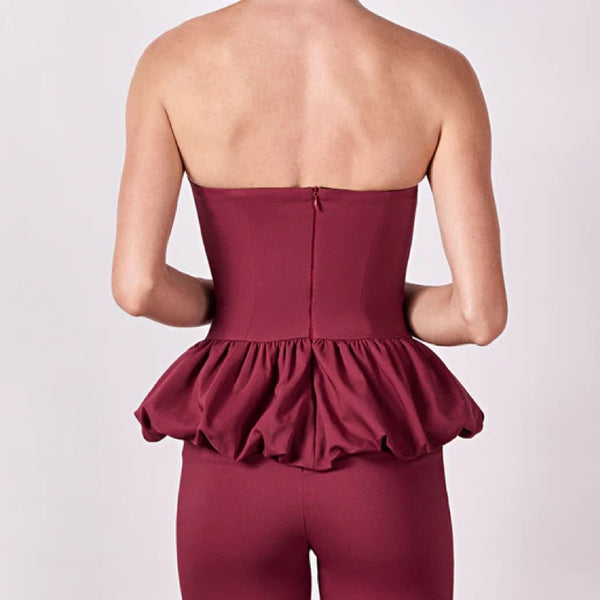 Blusa Peplum Caule + Calca Caule Set