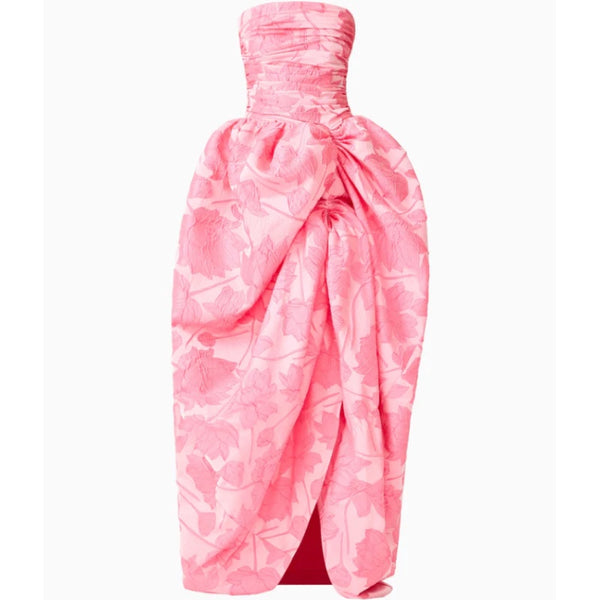 Dionne Strapless Gown in Pink Floral