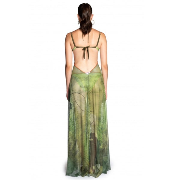 Fan Stitch Shaded Net Pareo Dress PF131ALS