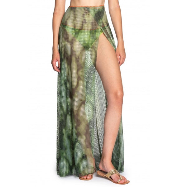 Fan Stitch Shaded Net Pareo Dress PF131ALS