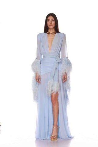 Geisha Powder Blue Maxi Dress - XS