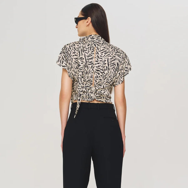 Aiko Blouse Abstract Animal (B)