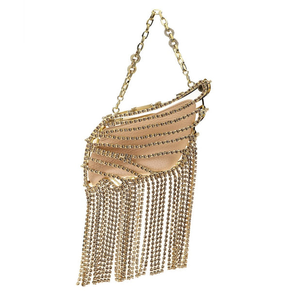 AL TAIR BAG - GOLD BRASS & LIGHT PEACH STONES