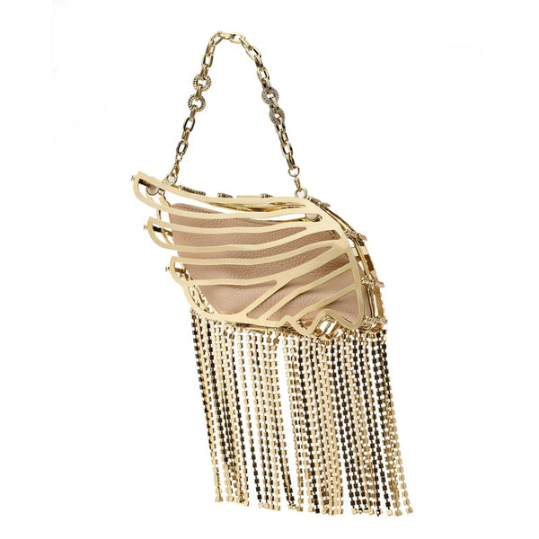 AL TAIR BAG - GOLD BRASS & LIGHT PEACH STONES