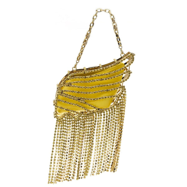 AL TAIR BAG - GOLD BRASS & YELLOW CITRINE STONES