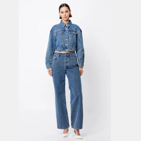 Bexley Wide Leg Jean Dark Blue - 6