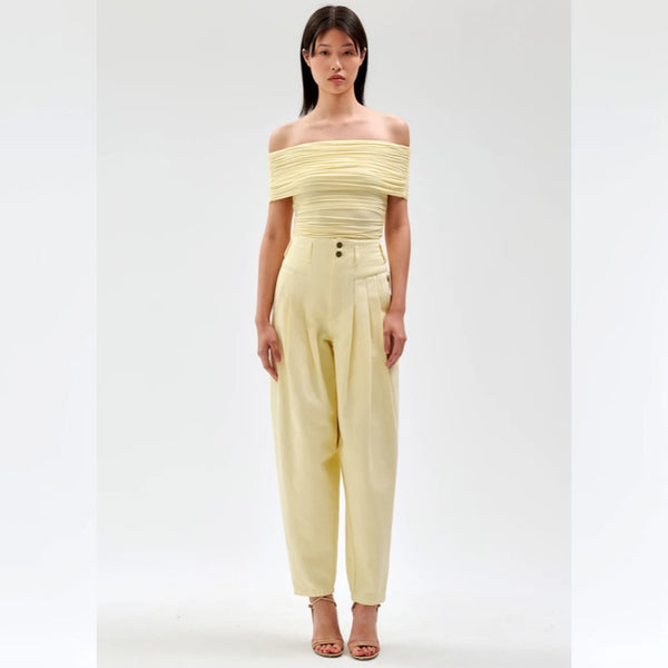 Blanchet Top - Pastel Yellow -  S