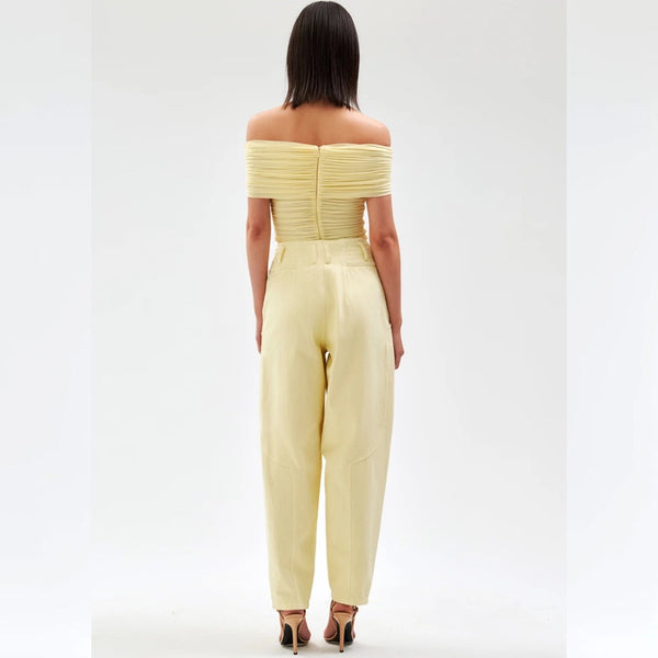 Blanchet Top - Pastel Yellow -  S