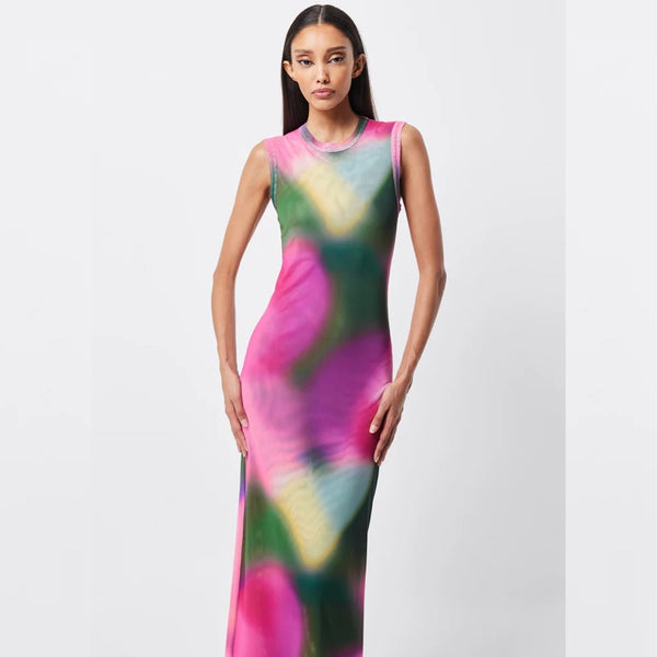 Blurred Midi Dress - 6AU