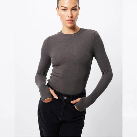 Brooklyn Top Charcoal - 6 - 8