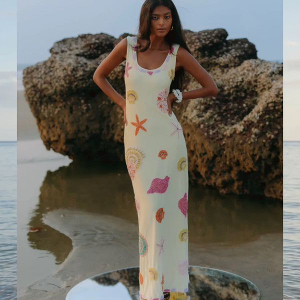 New York Bold Strapped Maxi Dress Butter Yellow
