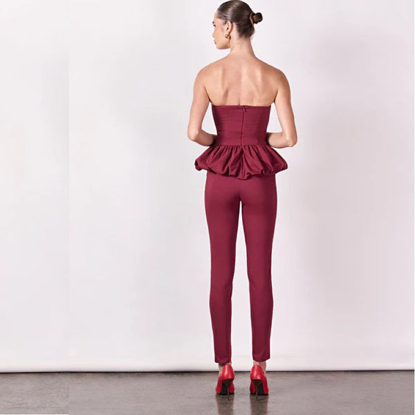 Blusa Peplum Caule + Calca Caule Set