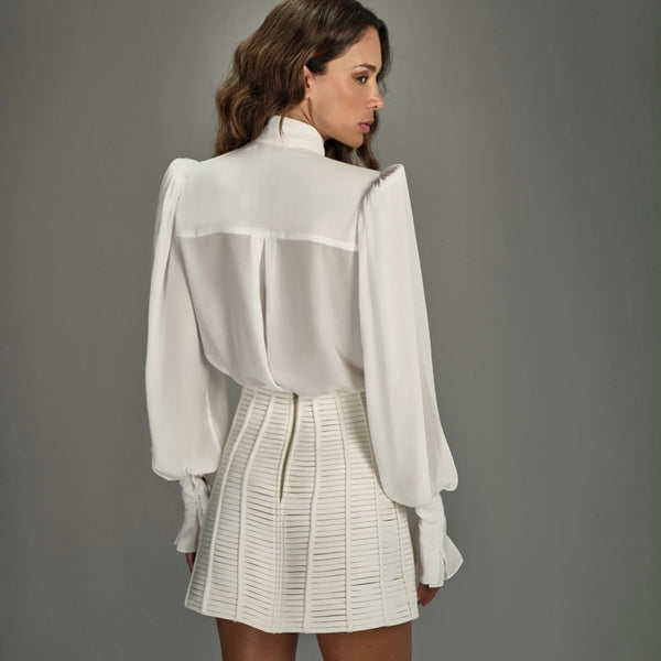 Camisa Davina & Saia Trama Tirss Set