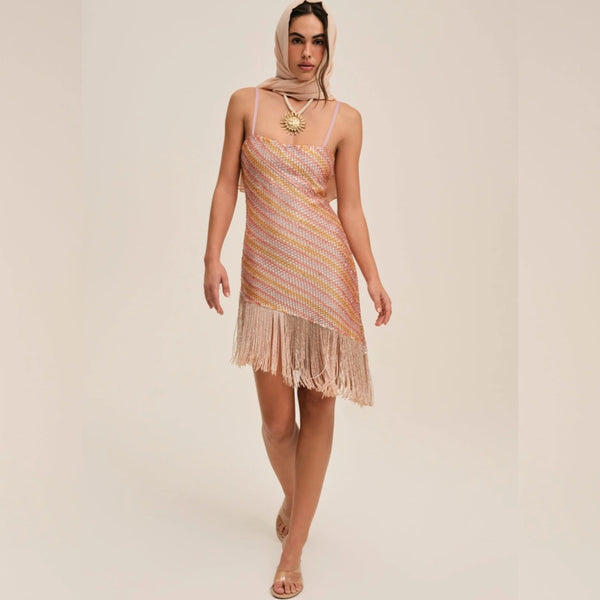 Capri Beaded Mini Dress - XS