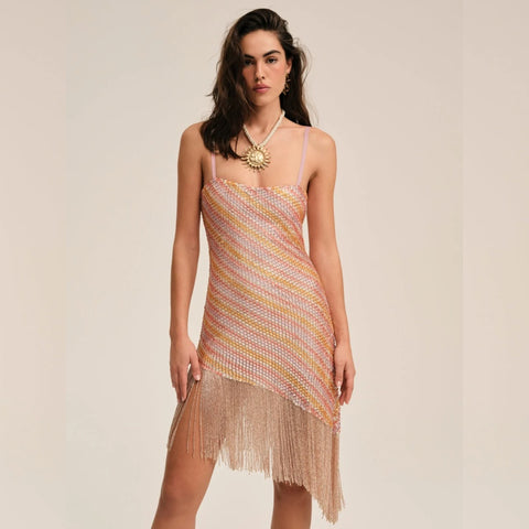 Capri Beaded Mini Dress - XS