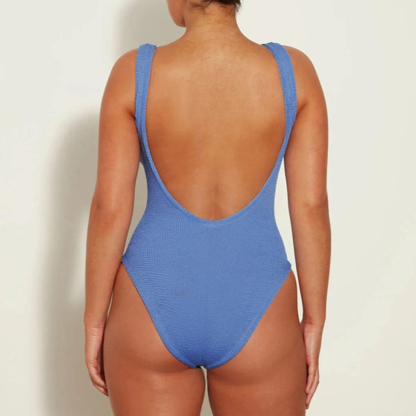 Square-neck Swim M Crinkle  Corn Flower (B)