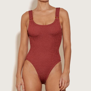 Domino Swim Crinkle - M Metallic Crinkle Metallic Rosewood - (B)