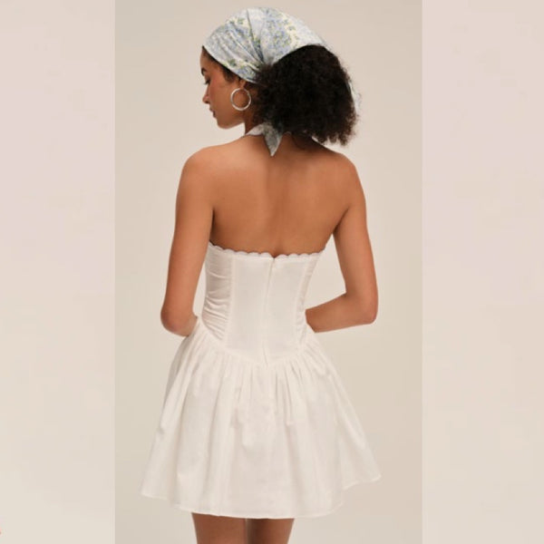 Tea Time Poplin Bustier MIni Dress