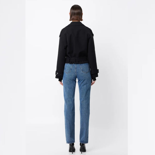 Franklin Cropped Trench Black - 8