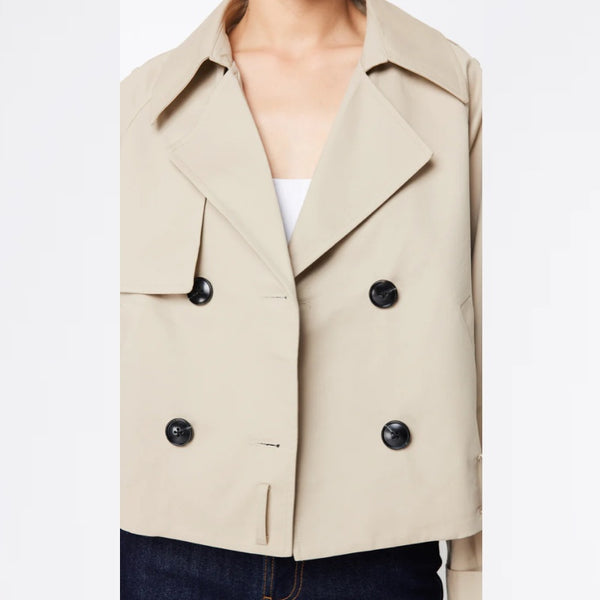 Franklin Cropped Trench Natural - 8