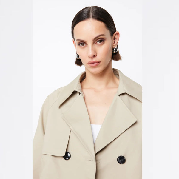 Franklin Cropped Trench Natural - 8