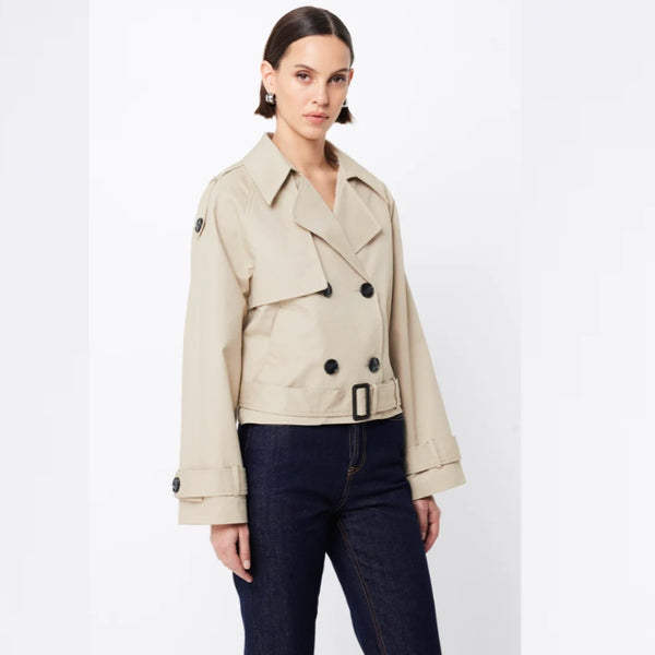 Franklin Cropped Trench Natural - 8