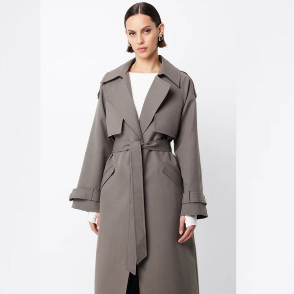 Franklin Trench Coat Charcoal - 8