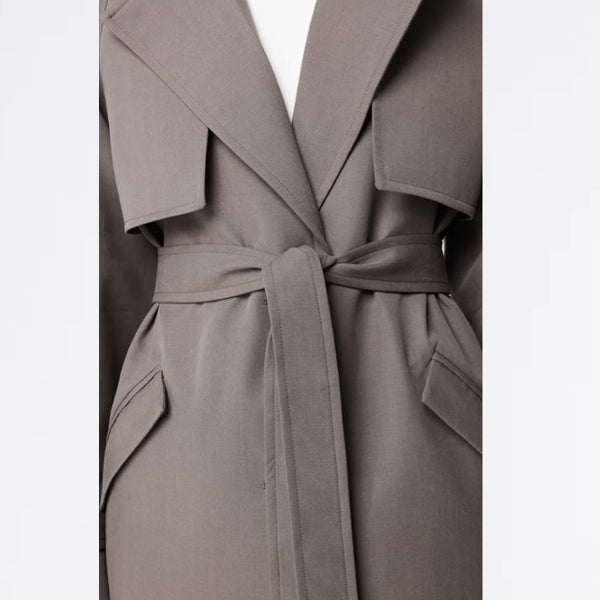 Franklin Trench Coat Charcoal - 8