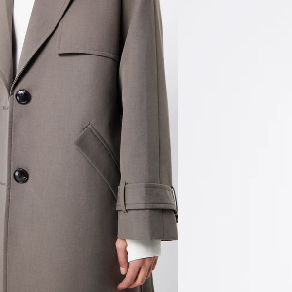 Franklin Trench Coat Charcoal - 8