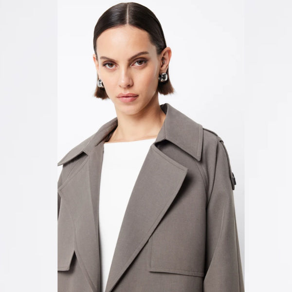 Franklin Trench Coat Charcoal - 8