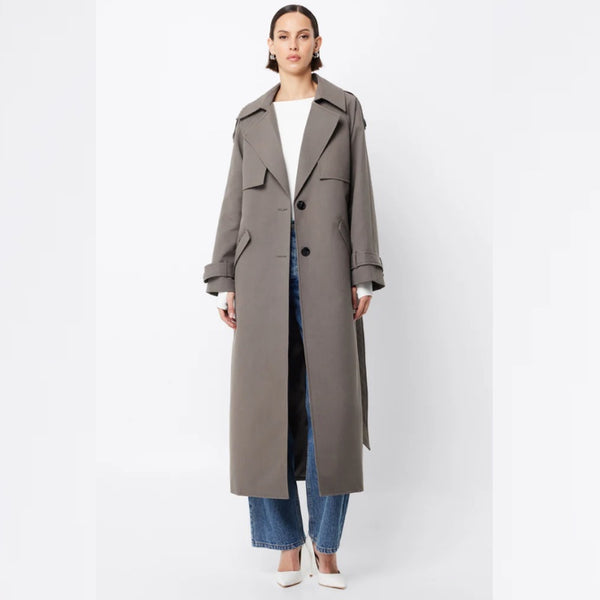 Franklin Trench Coat Charcoal - 8