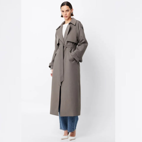 Franklin Trench Coat Charcoal - 8