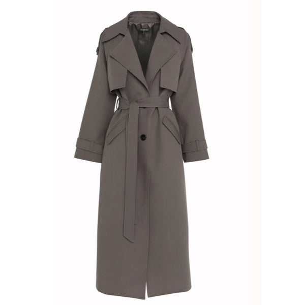 Franklin Trench Coat Charcoal - 8